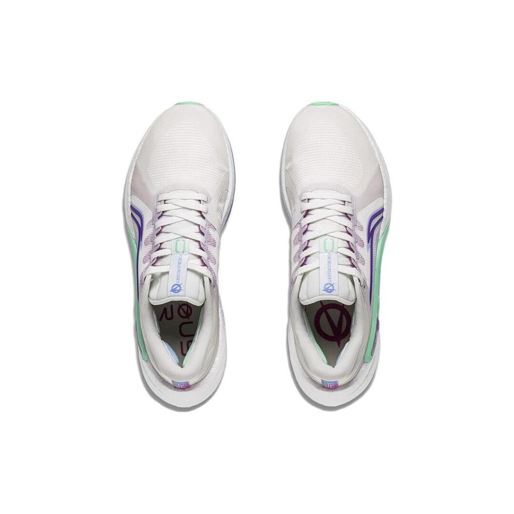 Li Ning Furious Rider 7.0 Versatile Cushioning Low Top Midsole Technology Running Shoes Women's White Purple ARZT004-13