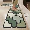 American Kitchen Floor Mats PVC Leather Waterproof Doormat Anti-slip Balcony Sink Carpet Anti-fouling Dirt-resistant Foot Mats