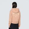 Women's Lettering Semi-Crop Hooded T-shirt Peach (S24FWFHD63)