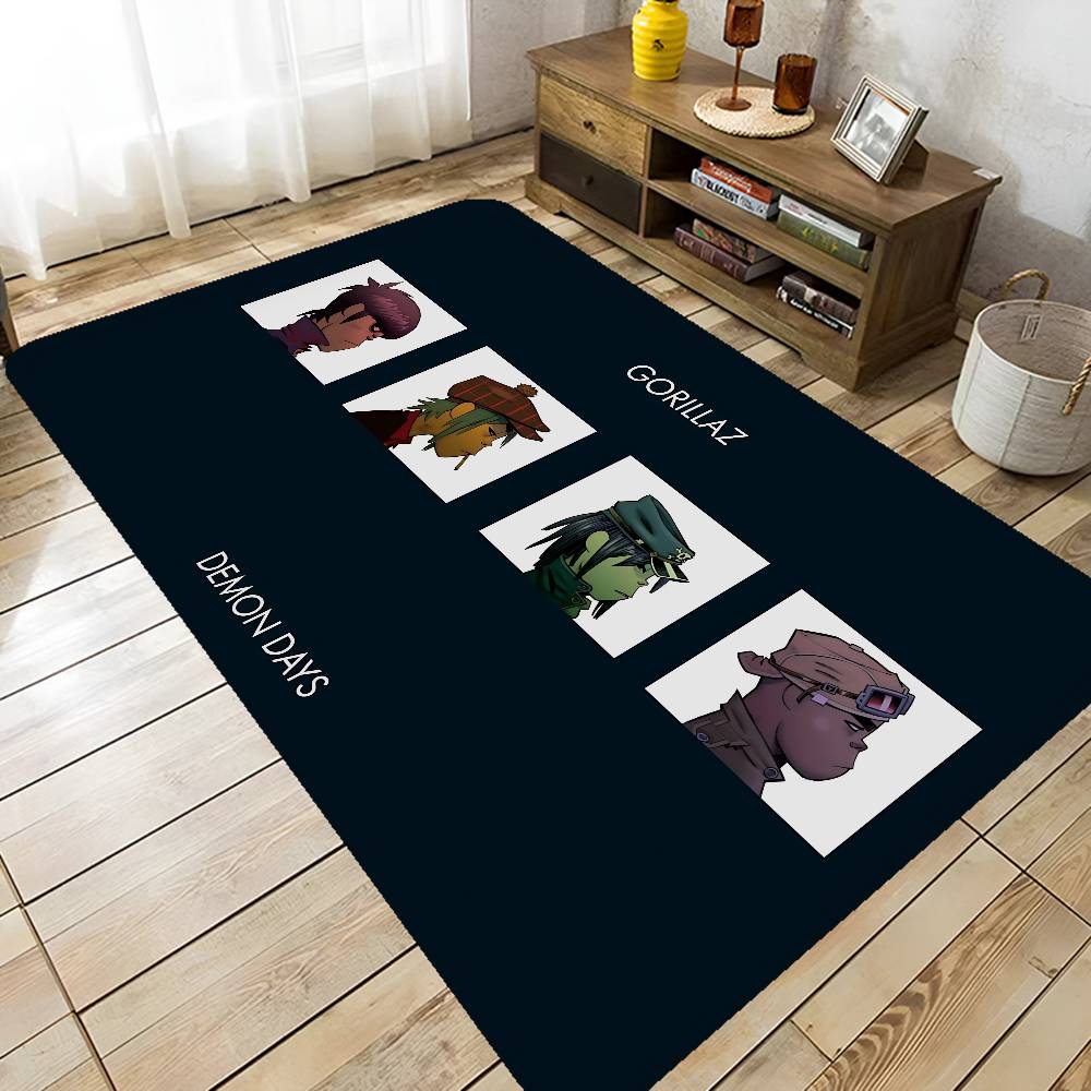 Virtual Band G-Gorillaz Floor Mat INS Style Soft Bedroom Floor House Laundry Room Mat Anti-skid Household Carpets