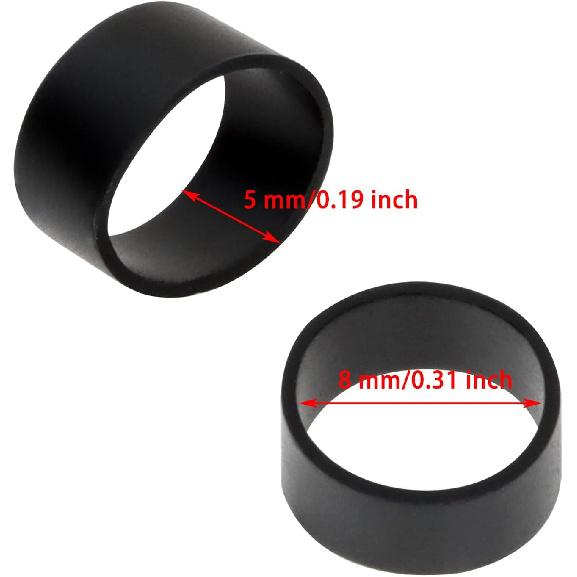 ONLYKXY 200 Pieces Black Mini Silicone Cable Ties 0.3 inch Diameter Flat Rubber Bands Elastic Bands Supplies Reble Rubber Rings Thick Rubber Bands