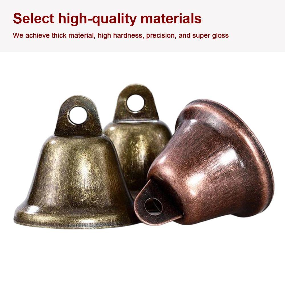 5pcs Vintage Retro Bell Ornaments 22/26/30/38mm Decoration Rustic Bells for Christmas Tree