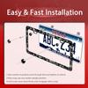 Line Art Flowers License Plate Frame Beautiful Floral License Plate Frames Funny Stainless Steel Accessories Cars Decor With 2 Holes And Screws Fits