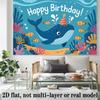Party Backdrop Flat Whale Hanging Patterns Photo Background Decor Birthday Party Decor