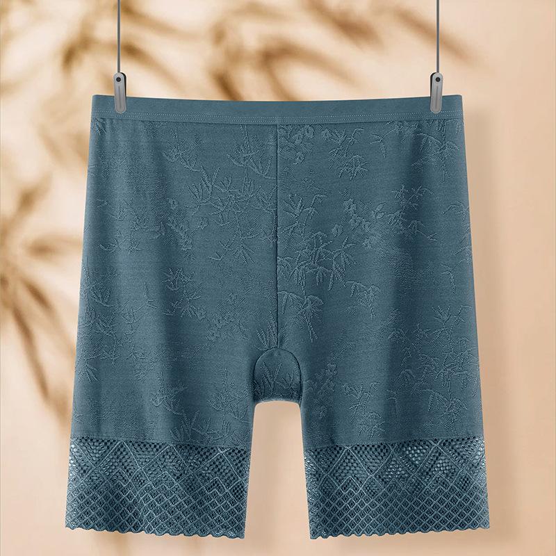 Culotte d'été pour femme grande taille, ajourée en dentelle, anti-reflet, taille haute