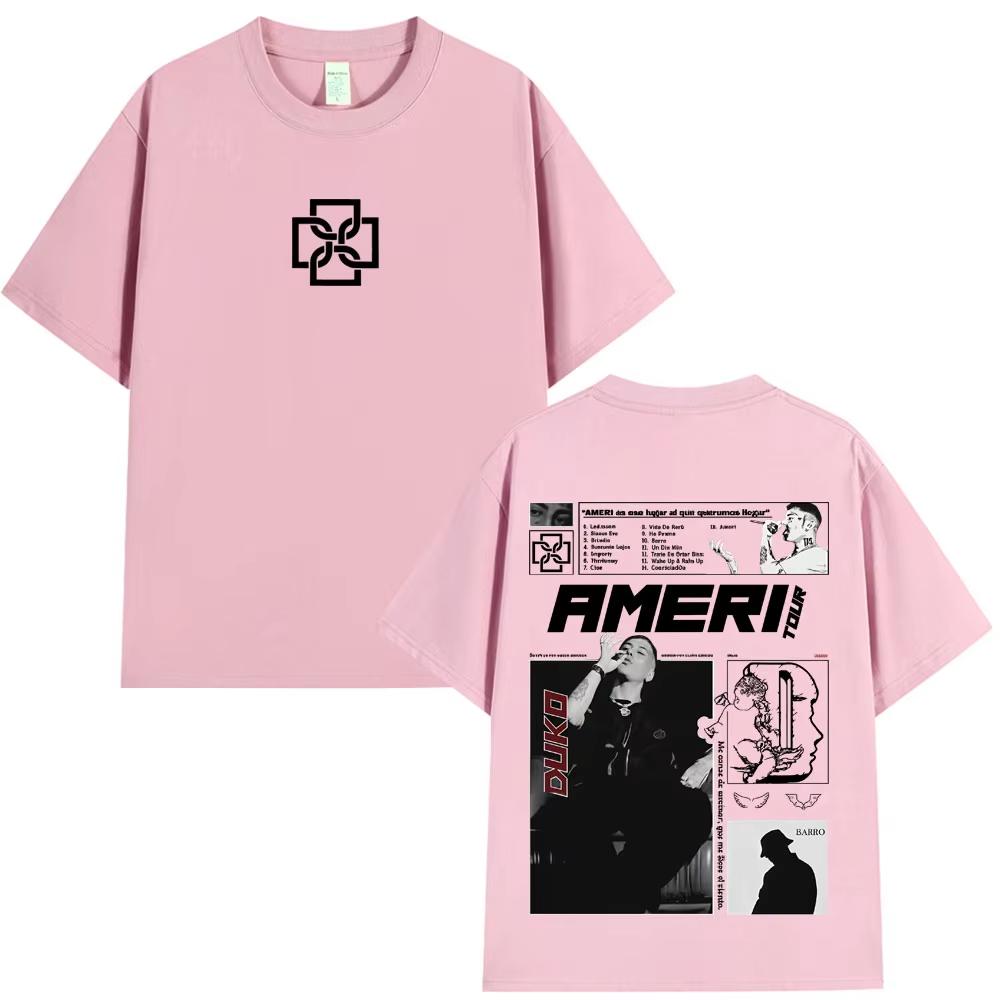 Rapper Duki Ameri Tour Merch Tshirt Mens Women Clothing Fashion Hip Hop Tshirts pure Cotton Cozy Short Sleeve Top