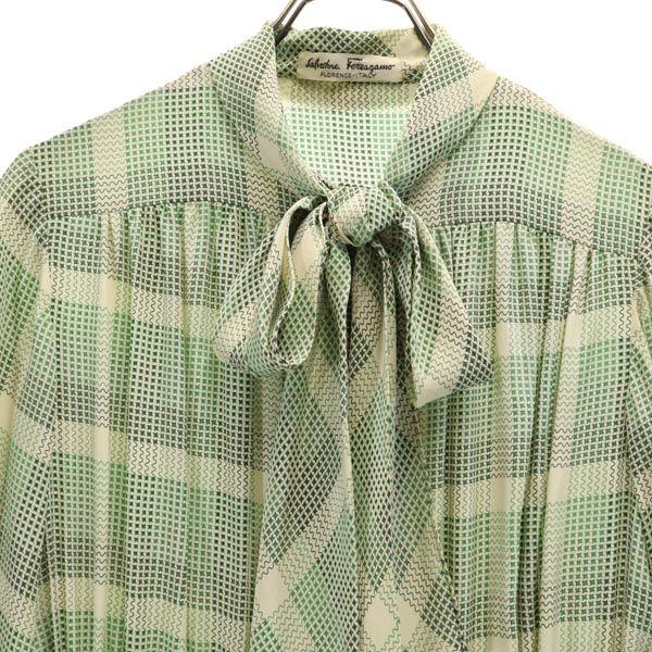 Salvatore Ferragamo Overall handle Long sleeve one piece Green system Women Used