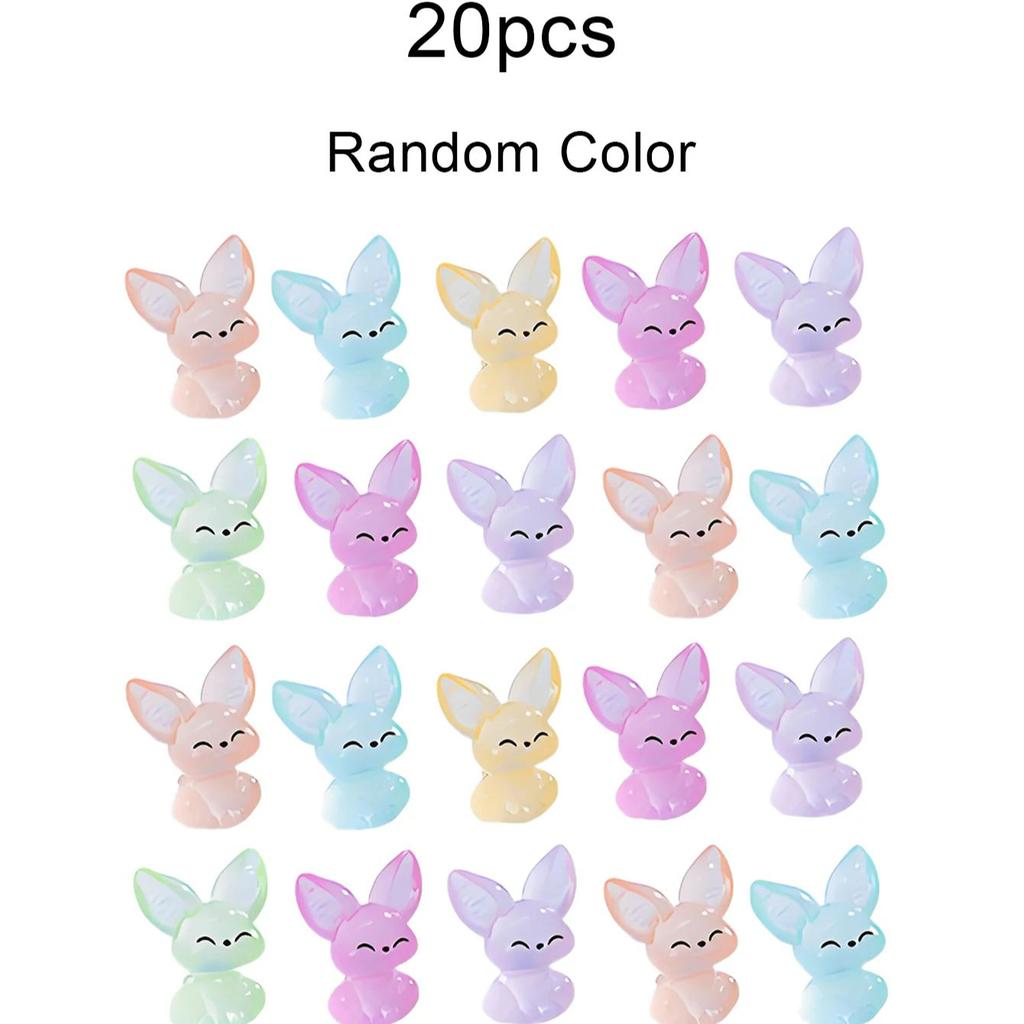 Non-Toxic Glow In The Dark Fox Ornaments 10/20Pcs Luminous Fennec Fox For Fairy Garden Night Light Decor