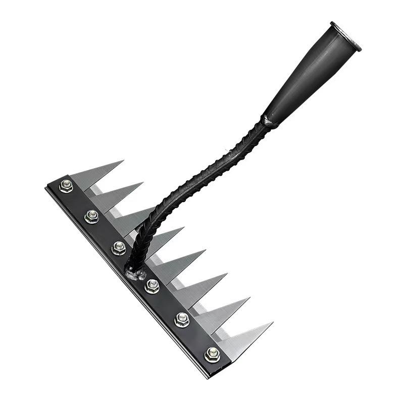 Multifunctional Farm Tools: Iron Rake & Weeding Hoe for Tilling, Loosening Soil, and Raking Grass