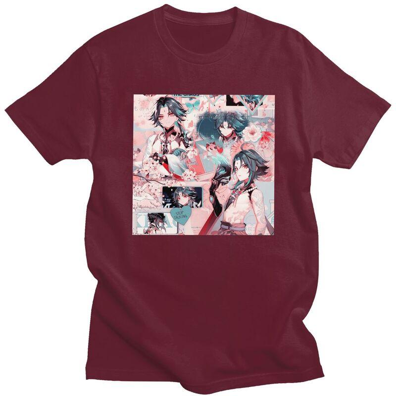 Custom Fashion Xiao Genshin Impact T Shirts Men ShortSleeve Anime Game Tshirts Casual Tee Tops Slim Fit Tshirts Gift
