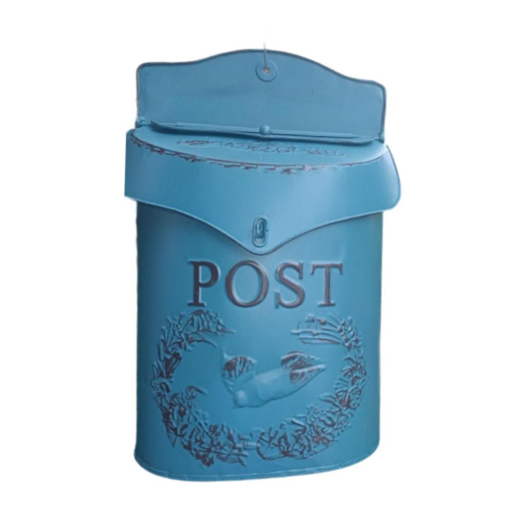 Wall Mounted Mailbox Post Magazines Box Letter Box Catcher Shabby Chic Mailbox for Garden Gate Office House Outside Front Door