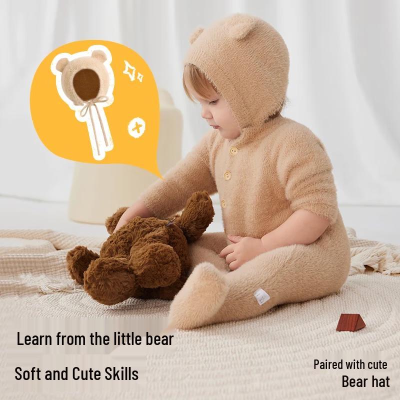 Baby Plush Bear One-Piece Pajamas 80