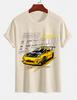 Unisexs Pure Cotton Solid Color Tshirt Urban Legend Street King Jdm Sports Car Print Crew Neck Short Sleeve Street Casual Top