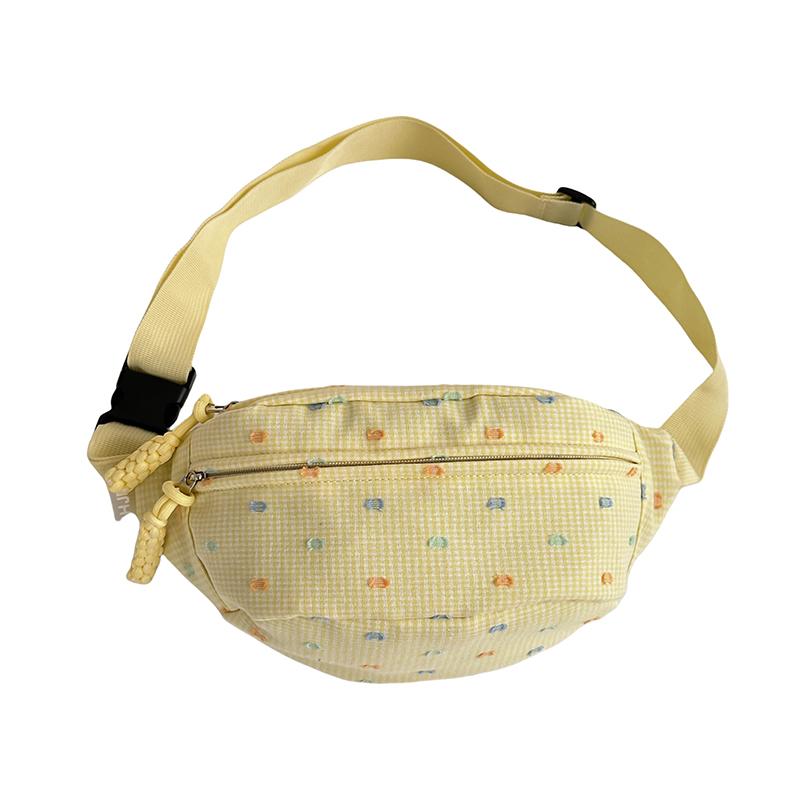 Dámská crossbody taška, sportovní náprsní taška, barevné bloky, ledvinka