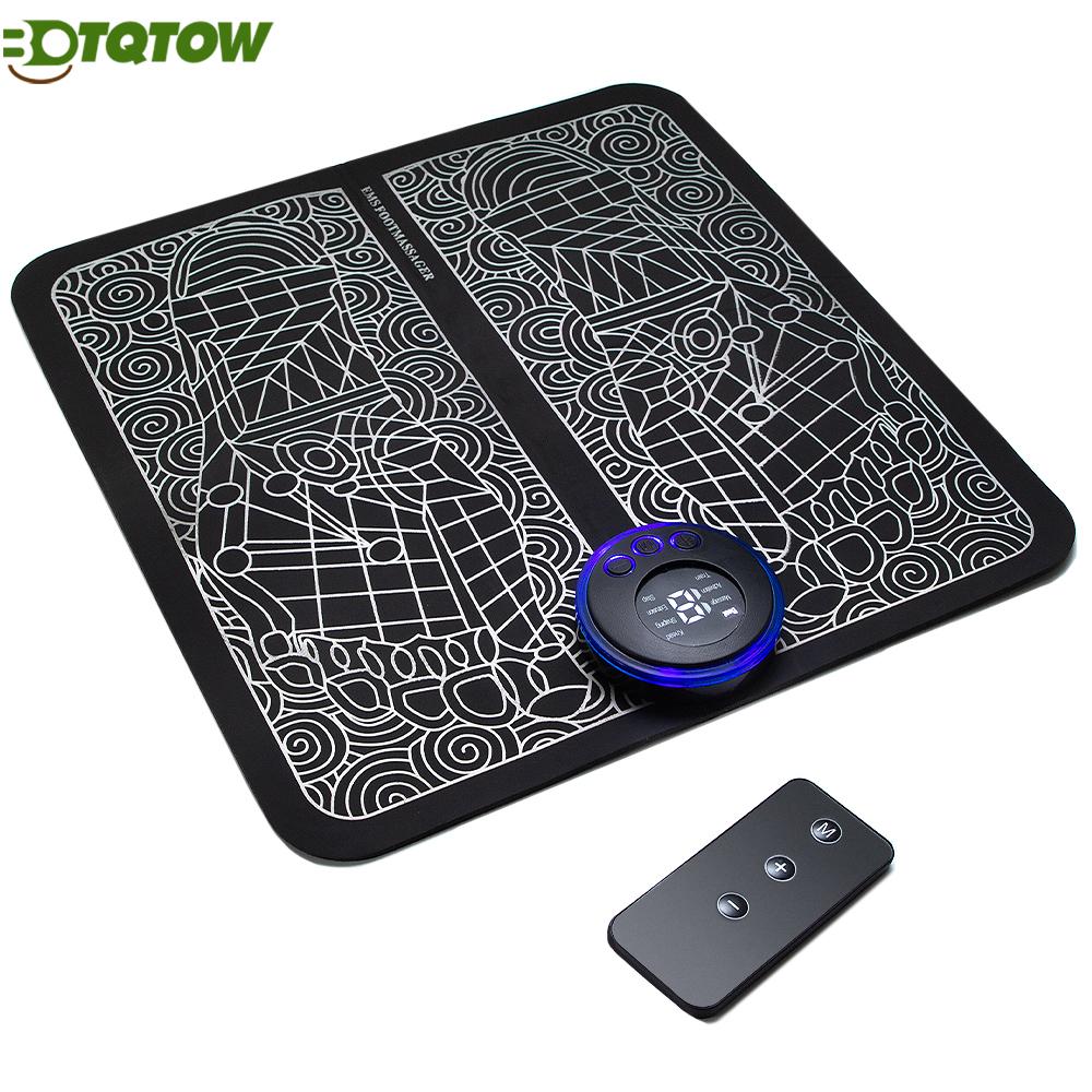 1Pc Foot Massager Tens For Muscle Relaxation LCD Display Screen Back Legs Massager Pad With Remote Control