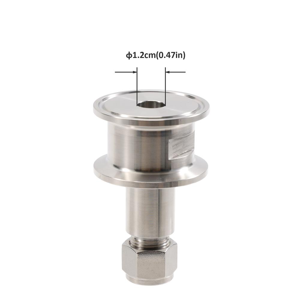 Compact Tri Clamp 1.5" x 1/2" Compression Adapter Fit 1/2"OD SS Tube Stainless Steel 304 Homebrew Tube Fitting Brewer Hardware