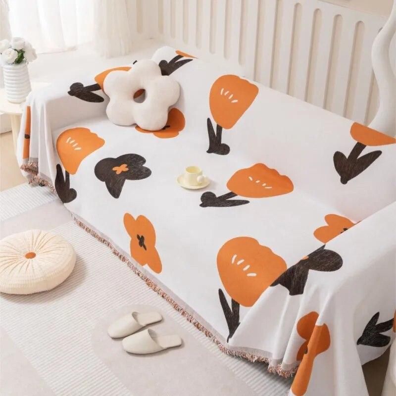 Tulip Sofa Cover Mat Funda Sofas Ajustables Throw Blanket Living Room Sofa Couple Position Modern Throw Camping Picnic Blanket