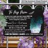 2D Flat, 1pc "To My Mom" Aluminium Sign 8x12 Inch - Galaxy Mother & Daughter Silhouette Design, Sentimental Love Quote, Mother's Day Gift From