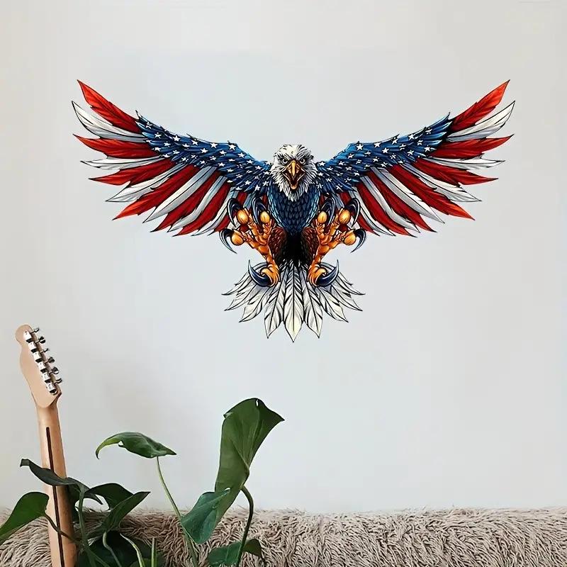 American Eagle Metal Wall Art - Indoor Hanging Ornament Figurine Craft
