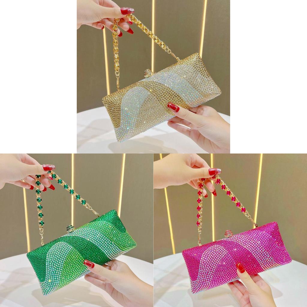 Womens Designer Clutch Bag With Sparkling Rhinestones For Wedding And Party Events