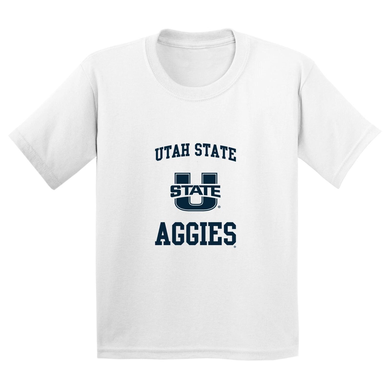 Utah State Aggies Arch Logo Youth T-Shirt - White 4XL