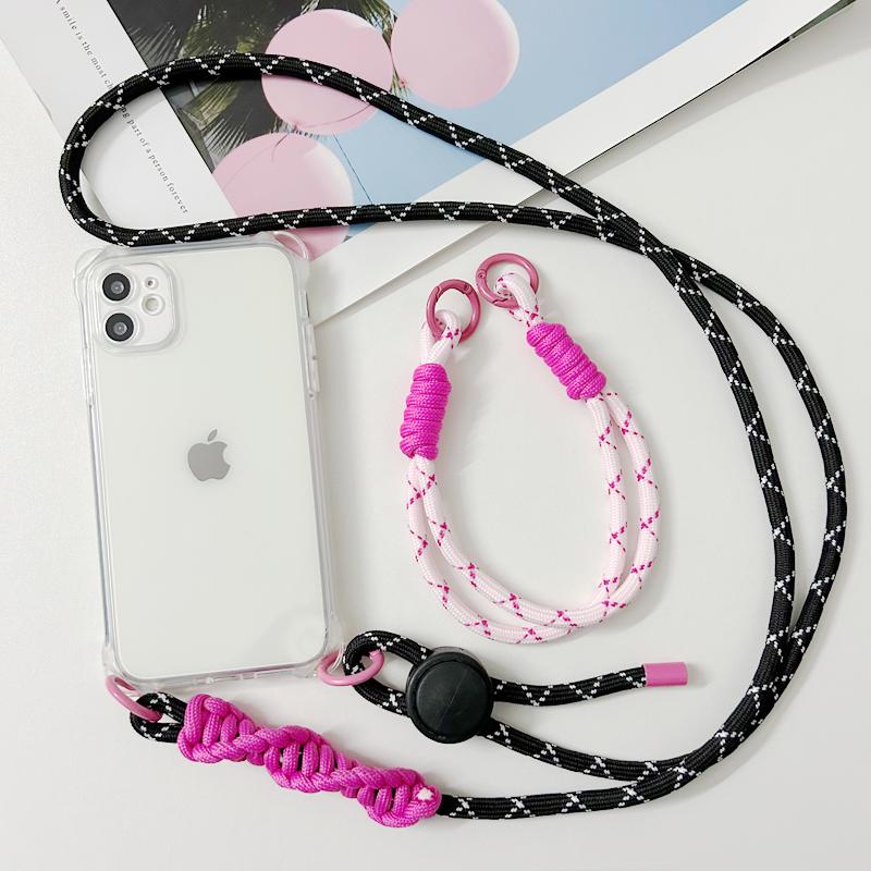 

Регулируемый ремешок Кроссбоди Ожерелье Шнурок Чехол для телефона для iPhone 16 15 14 11 12 13 Pro Max Мягкий чехол For iPhone 11