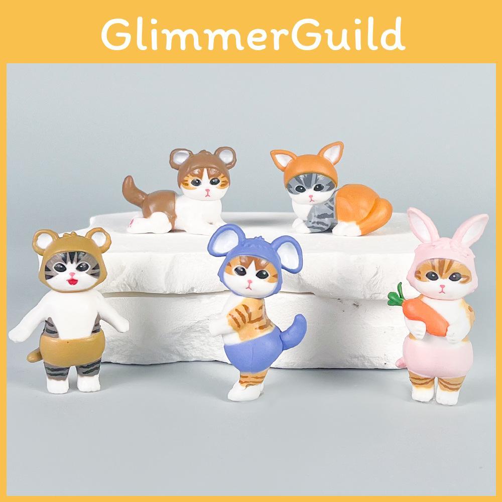 Mofusand Cute Cat Animal Costume Model Ornament Set For Kids And Fans