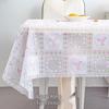 European Plain Lace Waterproof PVC Tablecloth - Anti-Scalding, No-Wash, Rectangular Dining & Coffee Table Mat