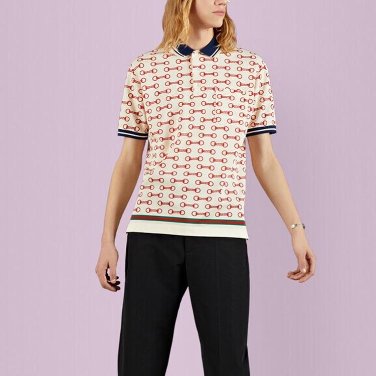 Gucci FW22 Polo Shirt Men's Ecru 717391-XJEWA-9376