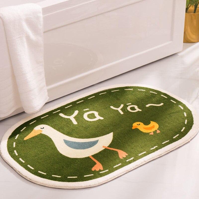 Bathroom Mat Soft Plush Small Carpet Non-Slip Microfiber Doormat