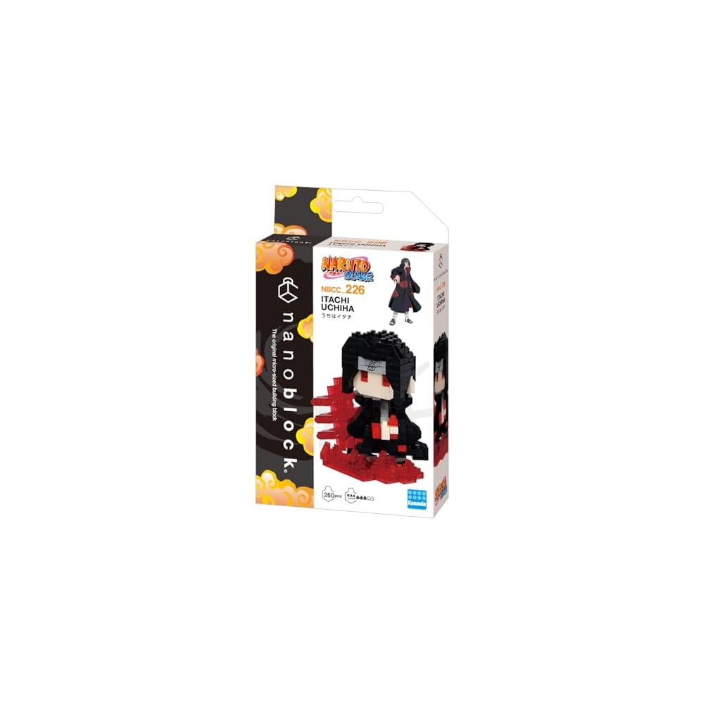 Kawada Nano Block Naruto Shippuden Itachi Uchiha Building Set 3x10.5x18cm for Ages 12 and Up