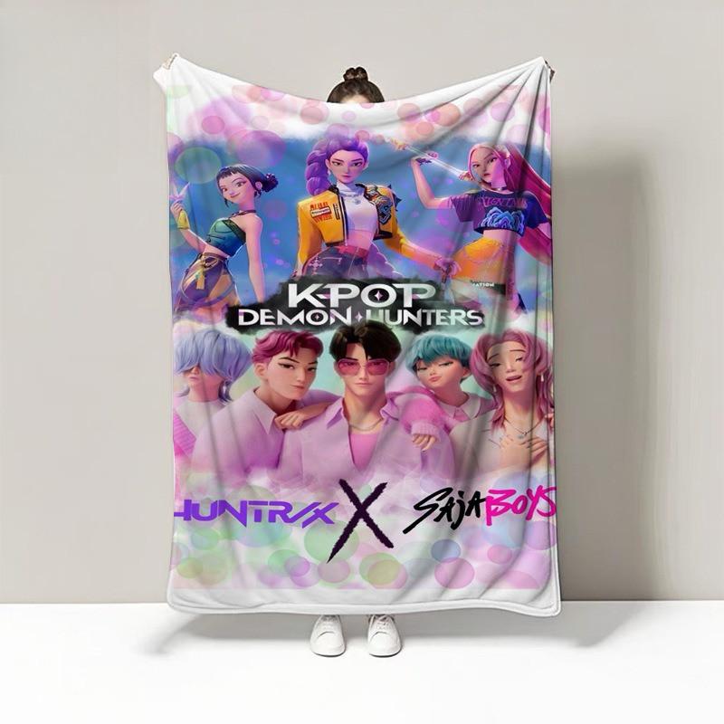 Sajaboys Kpop Printing Blanket for Home Fleece Plush Hunters Flannel Blankets