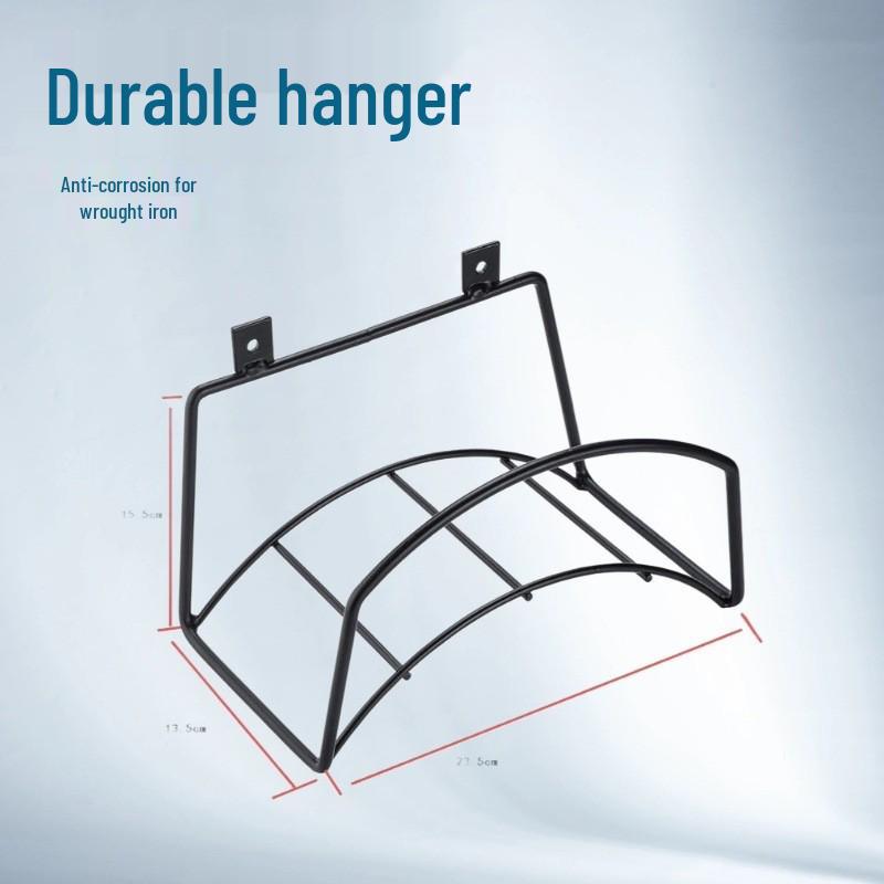 

Wall-Mounted Garden Hose Storage Rack - Detachable Wrought Iron Holder 23.5cm x 13.5cm x 15.5cm