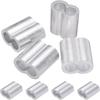 1-100Pcs Double Hole Cable Crimp Sleeve M1 to M12 Wire Ferrules 8-Shape Aluminum Cable Stopper Crimp Rope Hardware Accessories