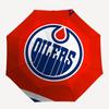 Edmonton Oilers, Hockey Puck Automatic Opening and Closing, 8 rib Structure Portable Umbrella, Suitable for Men and Women in All Seasons  Pe