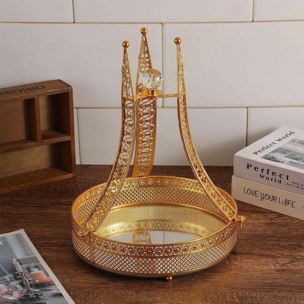 Middle East Golden Basket Incense Burner Set: 5-Piece Arabic & Southeast Asian Wedding Home Decoration