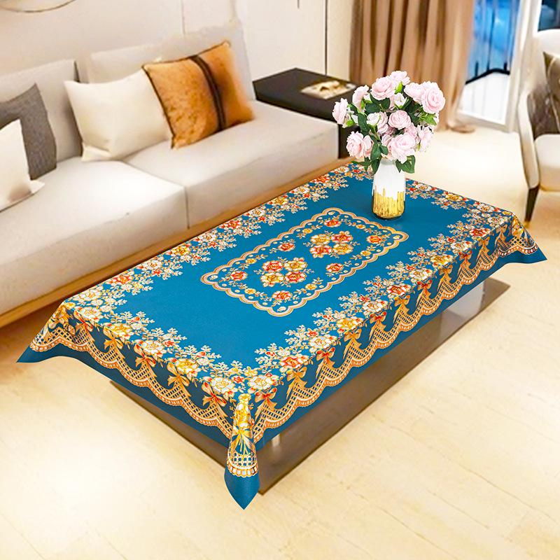 

Luxury Waterproof PVC Tablecloth: Oilproof, Anti-scald, Wash-free Round Design for Hotels and Homes As specified