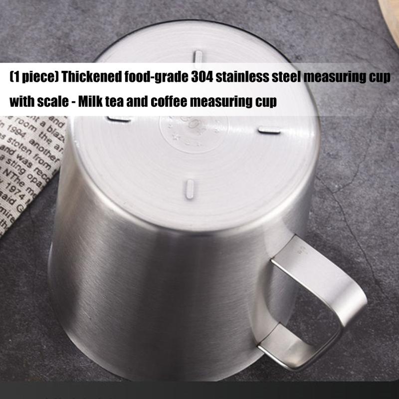 Professional Coffee Milk Jugs 4 Size 500ml 1000ml 1500ml 2000ml Locking Lid Design Durable Nonrust Steel Measuring Cup