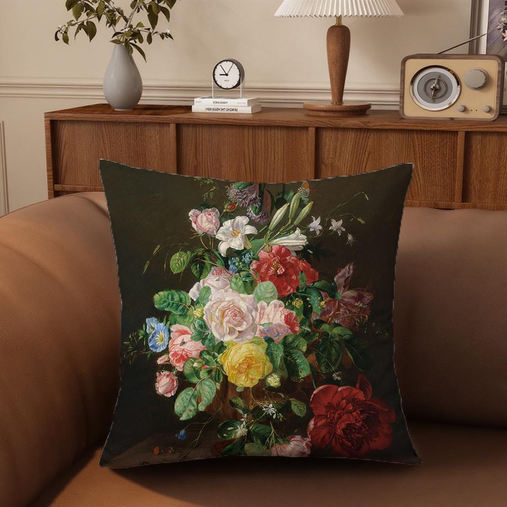 Colorful Floral Pattern Pillow CoversSuitable for Sofa Car Bedroom Decorative Cushion Cover Pillow Cover