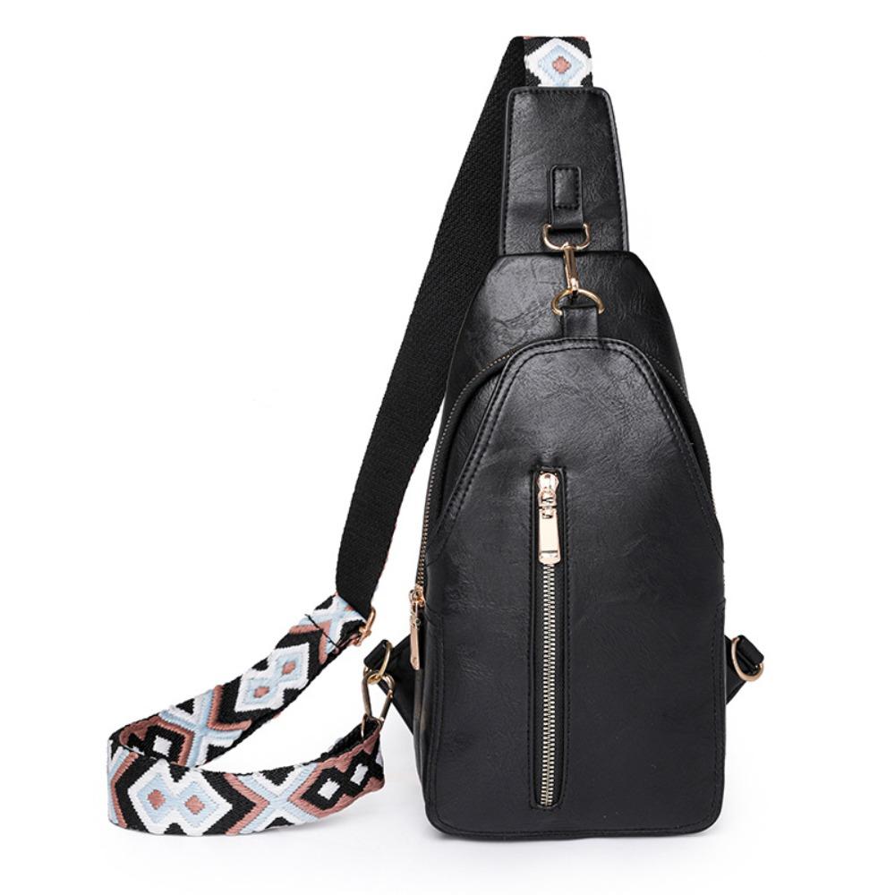 Bohemia Style Women Chest Bag PU Leather Sports Shoulder Bag Fashion Women's Fanny Pack  Unisex