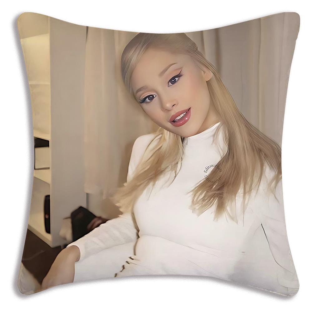 Singer For Arianas G-Grande Pillow Covers Cartoon Sofa Decorative Home Double-sided Printing Short Plush Cute Cushion Cover