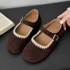 Fashion Flats Women Shallow Loafers Shoes Fashion Suede Autumn Casual Sneakers 2025 Designer Elegant Shoes New Trends Mujer Zapatillas