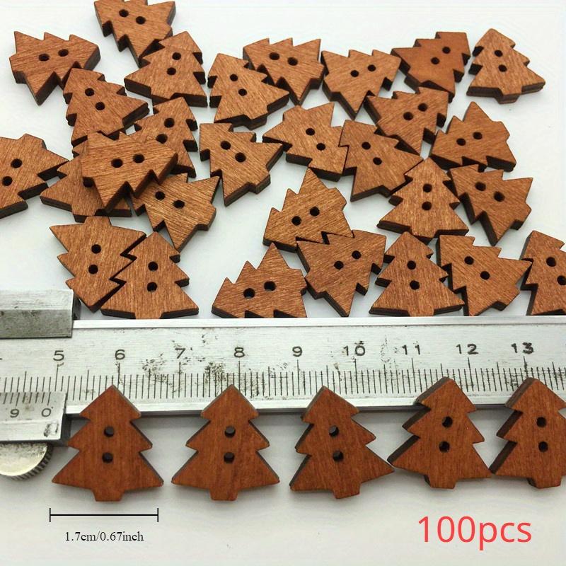 

100 шт. деревянных пуговиц с 2 отверстиями для самостоятельного изготовления — идеально подходят для скрапбукинга, поделок и шитья 100pcs