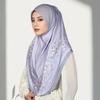 Ethnic Women Headscarf With Crystals Cotton Summer Fashion Wrap For Casual Wear