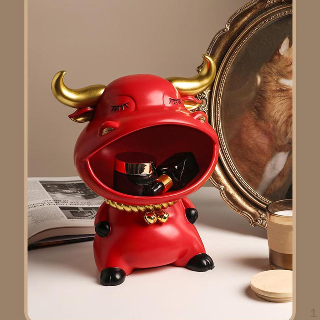 

Абстрактная статуя быка, входная стеклянная комната и декор для сидения и салона! красный