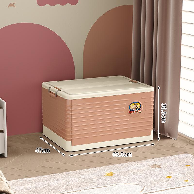 Plastic Storage Box Folding Organization Boxes Living Room Large Capacity Acrylic Case Household Living Organization Furniture