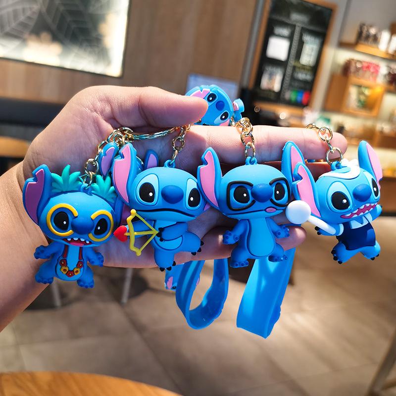 Stitch Keychain Cartoon Cute Doll Machine Student Gift Car Children's Day Keychain Ring Fashion Personalized Gifts Y2k Fashion