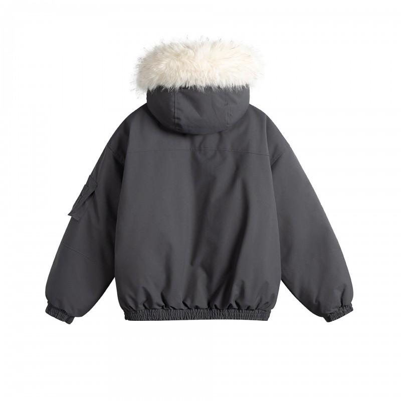 Winter Thick Hooded Parka Coat Men Women Warm Cotton Puffer Jacket Oversized Casual Outerwear