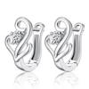 New 925 Silver Earrings Heart AAA Zircon For Women's Wedding Fine Fashion Jewelry Accessories Party Gift