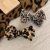 New Vintage Leopard Print Bow Premium Hair Grab  Non-slip Hair Accessory Is Suitable for Women To Wear